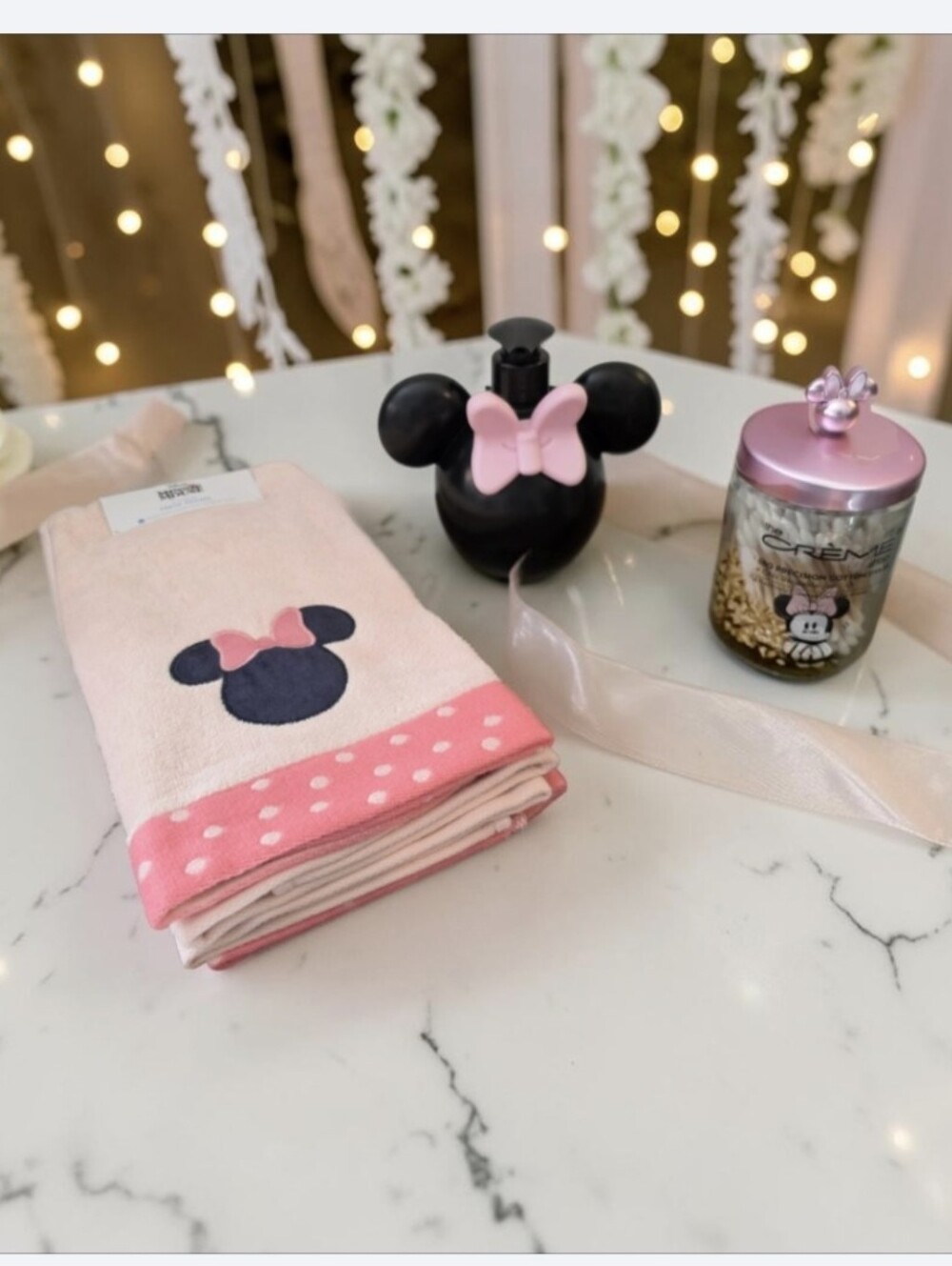 Kids Minnie Mouse Pink Cotton Hand Towel Bundle Set